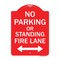 Signmission No Parking or Standing Fire Lane W/ Bidirectional Arrow Heavy-Gauge Alum, 18" x 24", RW-1824-23684 A-DES-RW-1824-23684 - alternate 1